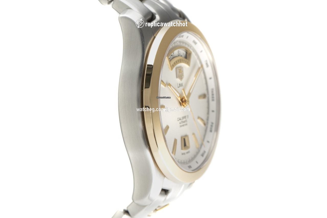 TAG Heuer Link Calibre 5 Mens watch Unisex Automatic Gold Steel WJF2050 3