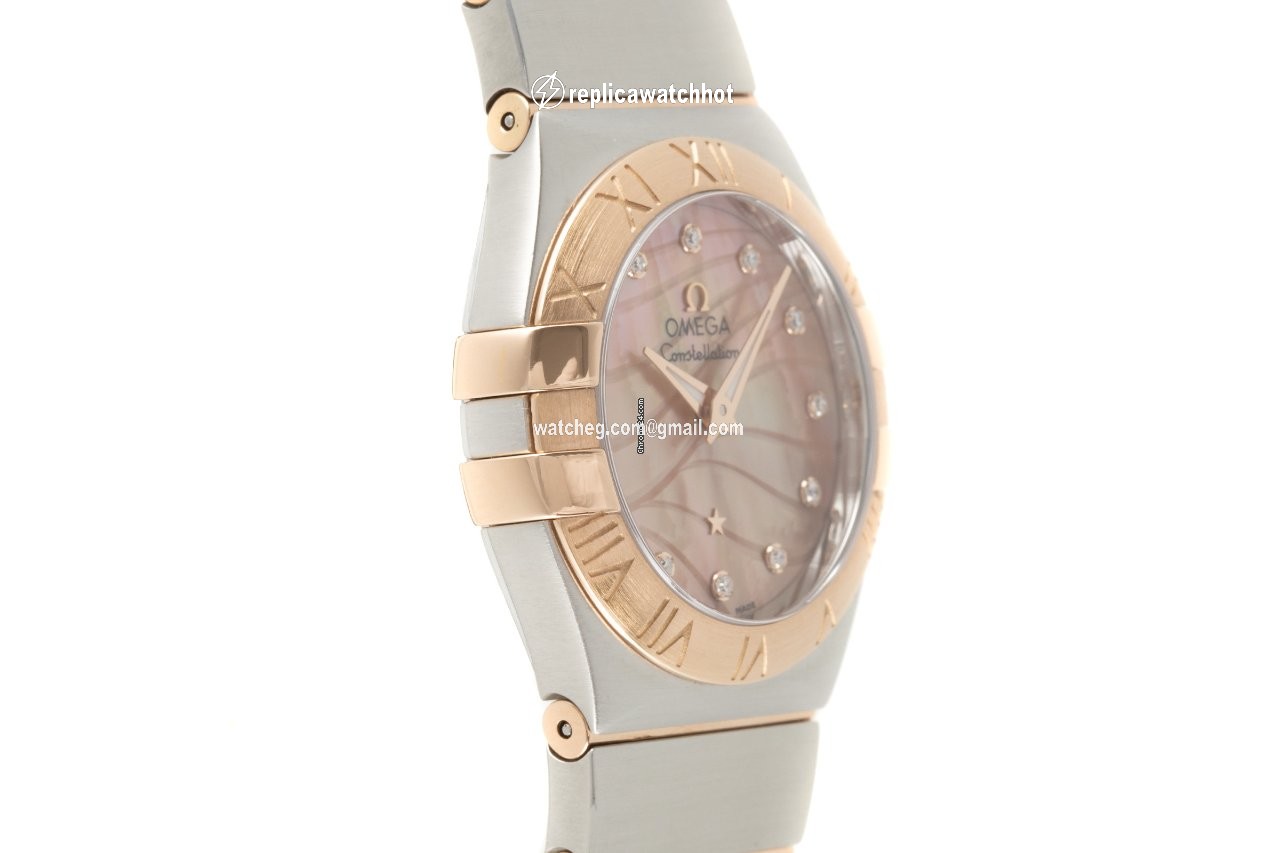 Omega Constellation Quartz Womens watch Quartz Gold Steel 123.20.27.60.57.002 3