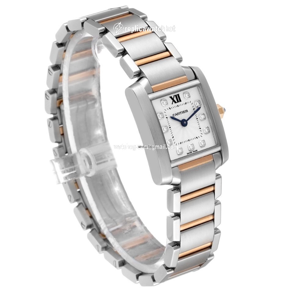Cartier Tank Francaise Womens watch Quartz Gold Steel WE110004 3