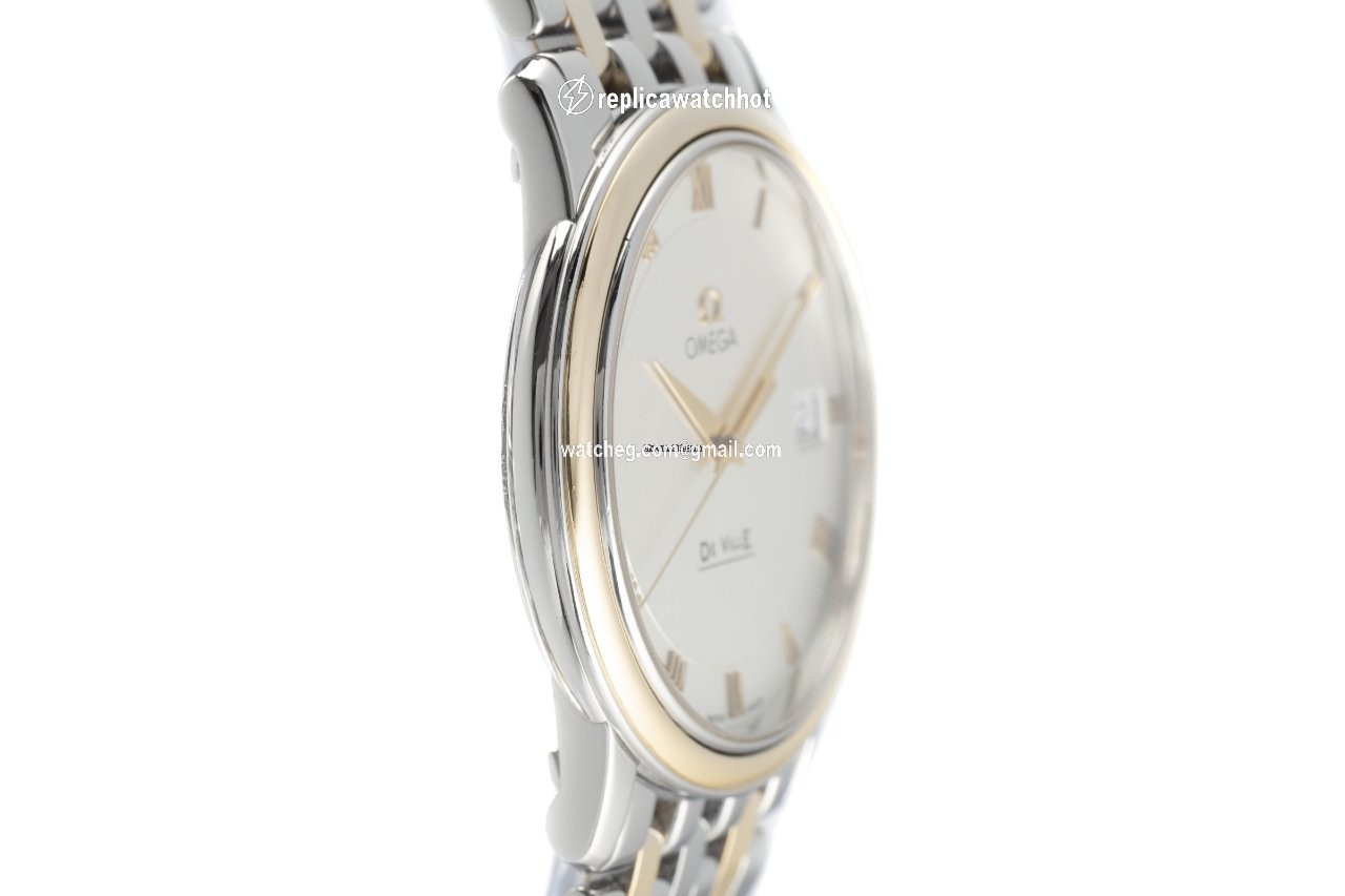 Omega De Ville Prestige Mens watch Unisex Quartz Gold Steel 4310.32.00 3