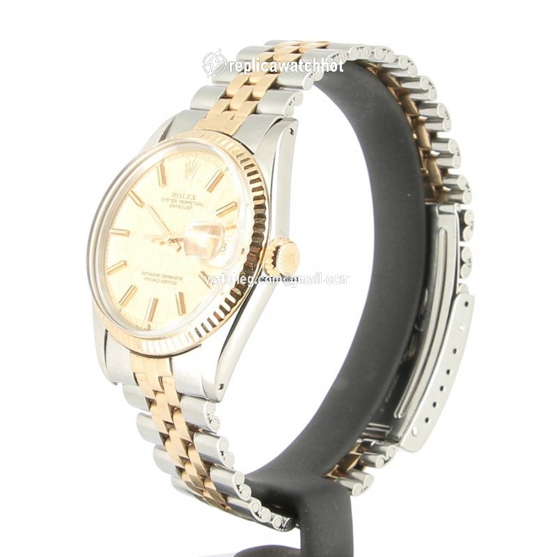 Rolex Datejust 36 Mens watch Unisex Gold Steel Automatic 1601 3 3