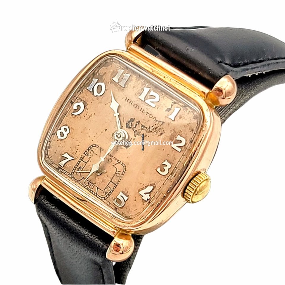 Hamilton Mens watch Unisex Manual winding Gold Steel Hamilton Grade 987 3