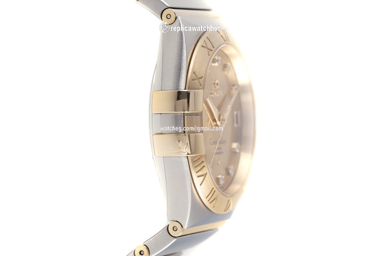 Omega Constellation Men Mens watch Unisex Automatic Gold Steel 123.20.38.21.58.001 3