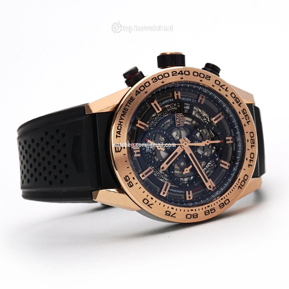 TAG Heuer Carrera Calibre HEUER 01 Mens watch Unisex Automatic Rose gold CAR2A5B.FT6044 3