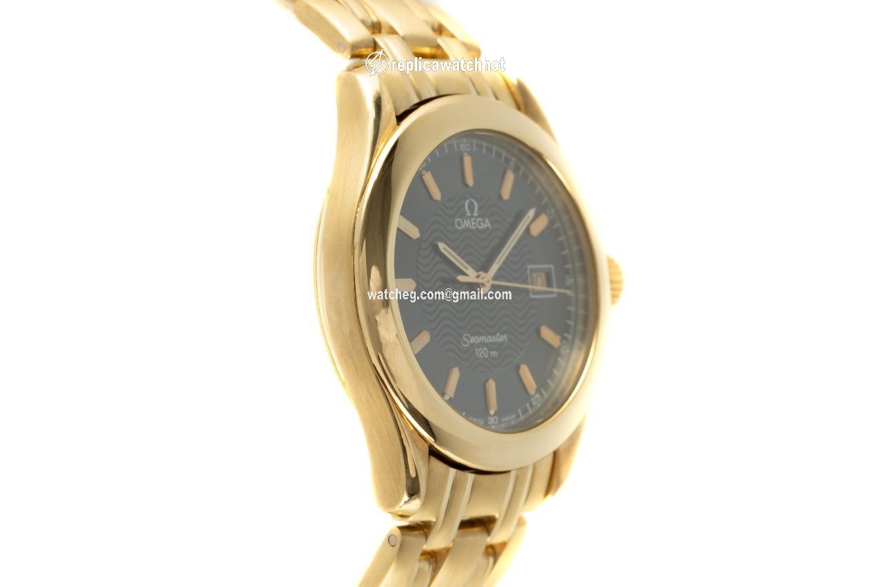 Omega Seamaster Mens watch Unisex Quartz Yellow gold 196.1501 3