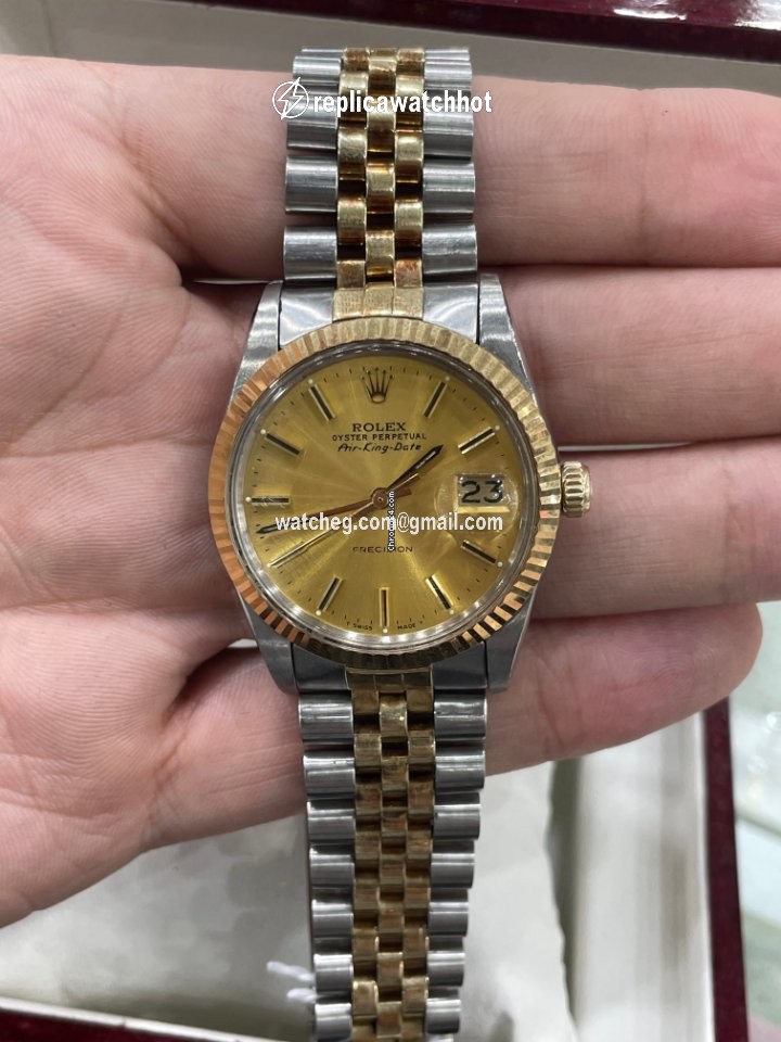Rolex Air King Precision Mens watch Unisex Gold Steel Automatic 5701 3