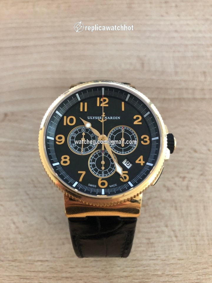 Ulysse Nardin Marine Chronograph Mens watch Unisex Automatic Rose gold 1506-150 62 3