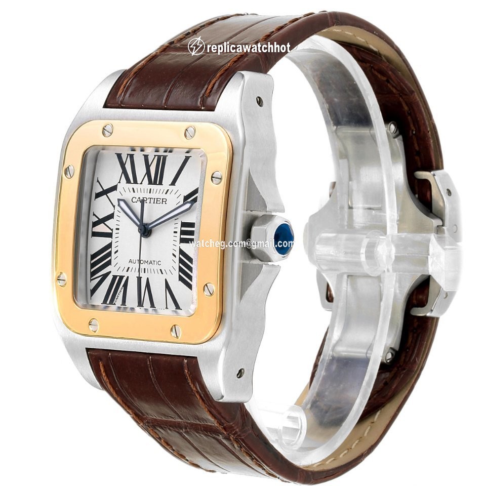 Cartier Santos 100 Mens watch Unisex Automatic Steel W20072X7 3