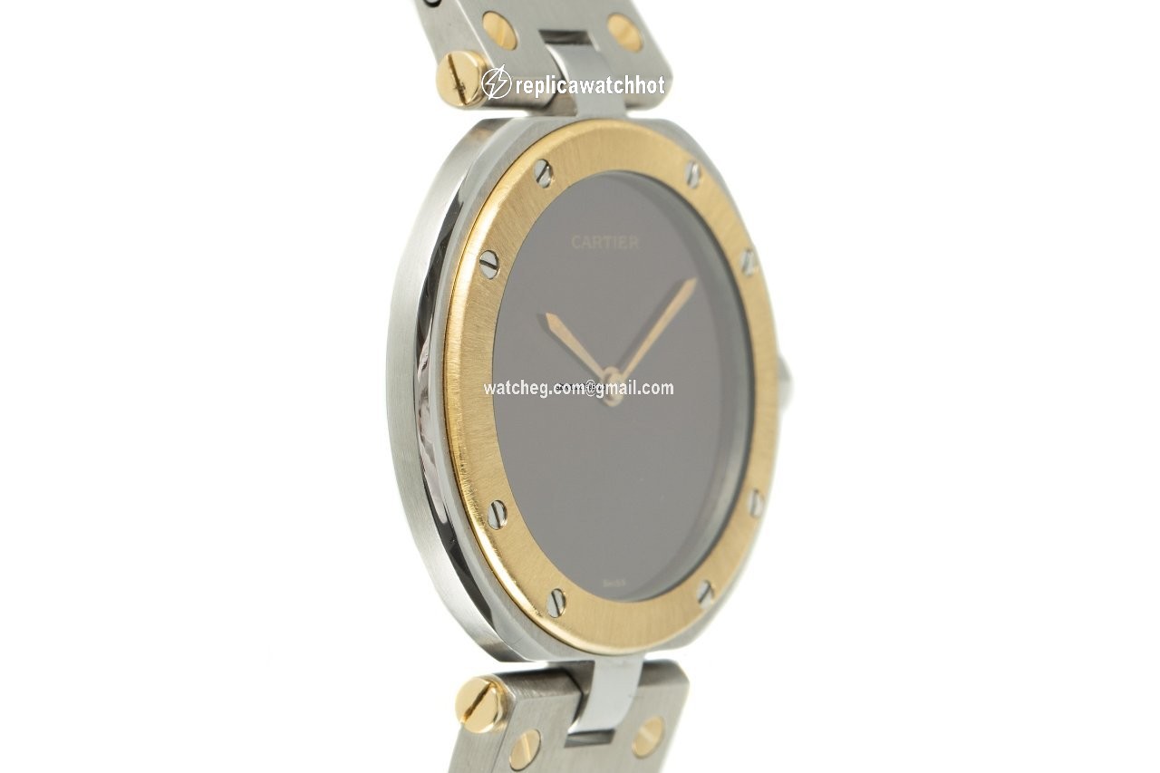 Cartier Santos Womens watch Quartz Gold Steel 8191 3
