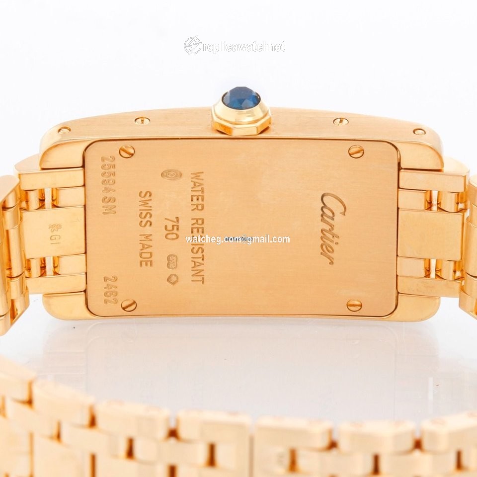Cartier Tank Americaine Womens watch Quartz Yellow gold W26015K2 3