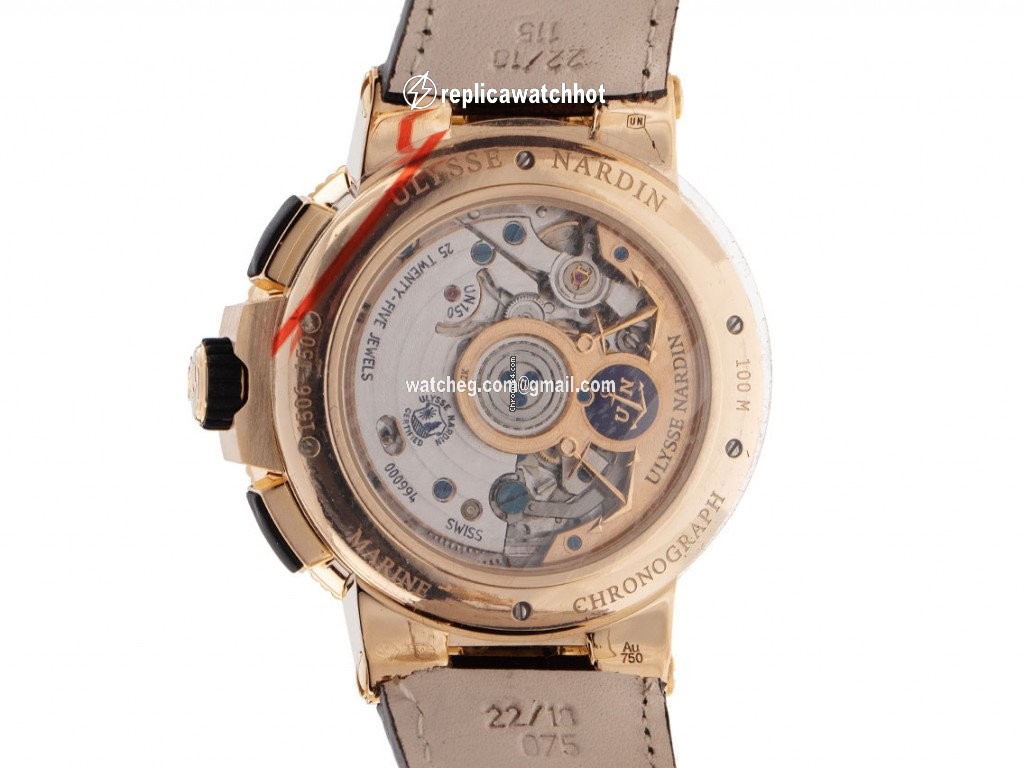 Ulysse Nardin Marine Chronograph Mens watch Unisex Automatic Rose gold 1506-150 3