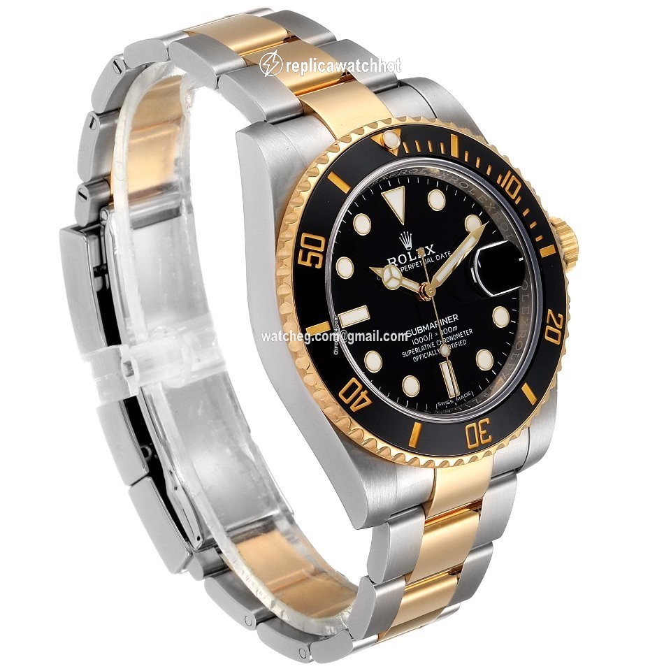 Rolex Submariner Date Mens watch Unisex Gold Steel Automatic 116613 3