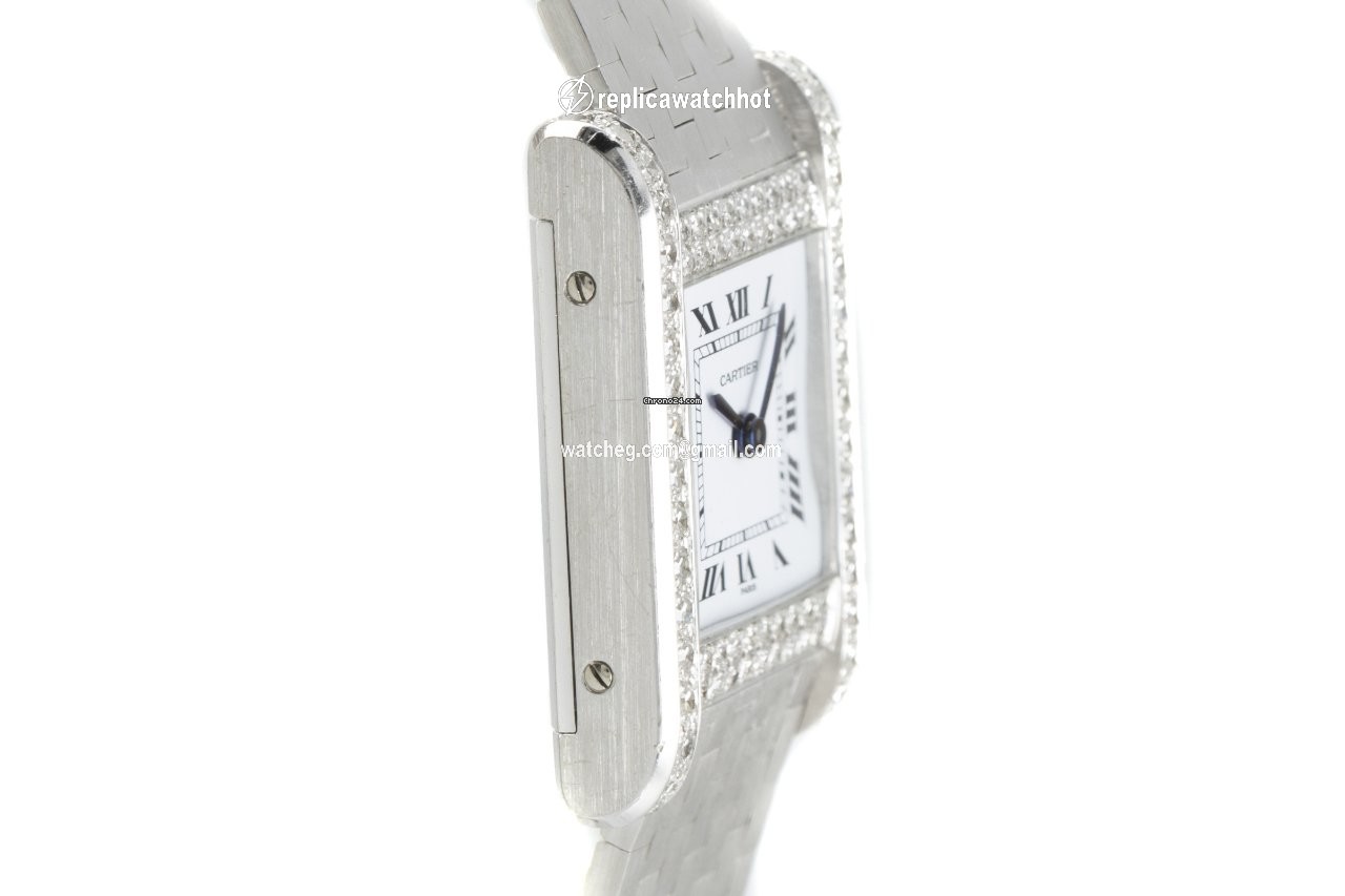 Cartier Tank Womens watch Manual winding White gold 78093 3