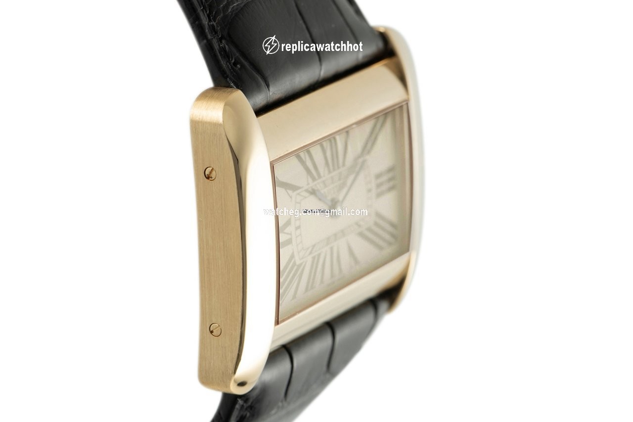 Cartier Tank Divan Womens watch Quartz Yellow gold 2602 3