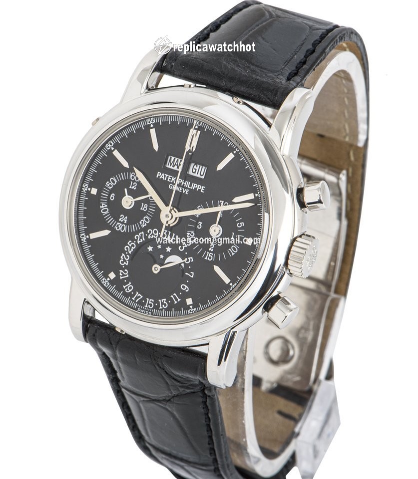 Patek Philippe Perpetual Calendar Chronograph Mens watch Unisex Manual winding Platinum 3970EP-027 3