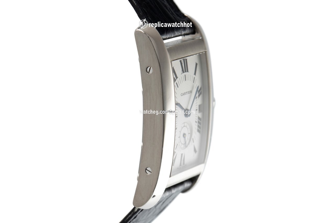 Cartier Tank Americaine Mens watch Unisex Quartz White gold 3012905 3