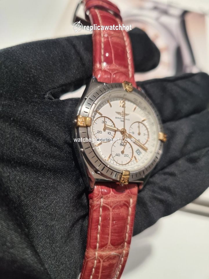 Breitling Mens watch Unisex Quartz Gold Steel B55045 3