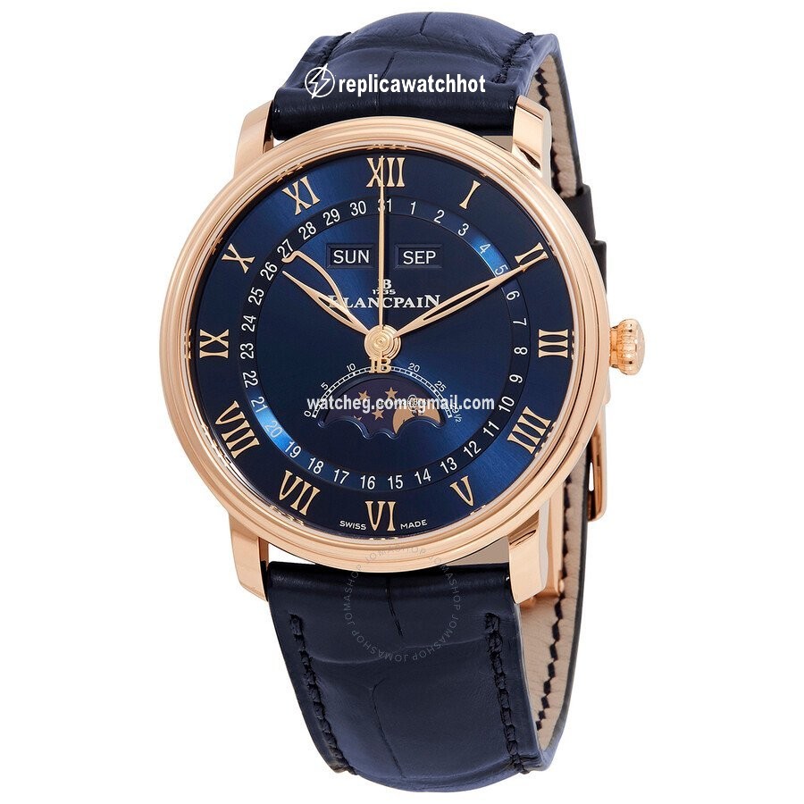 Blancpain Villeret Quantieme Complet Mens watch Unisex Automatic Red gold 6654-3640-55B 3