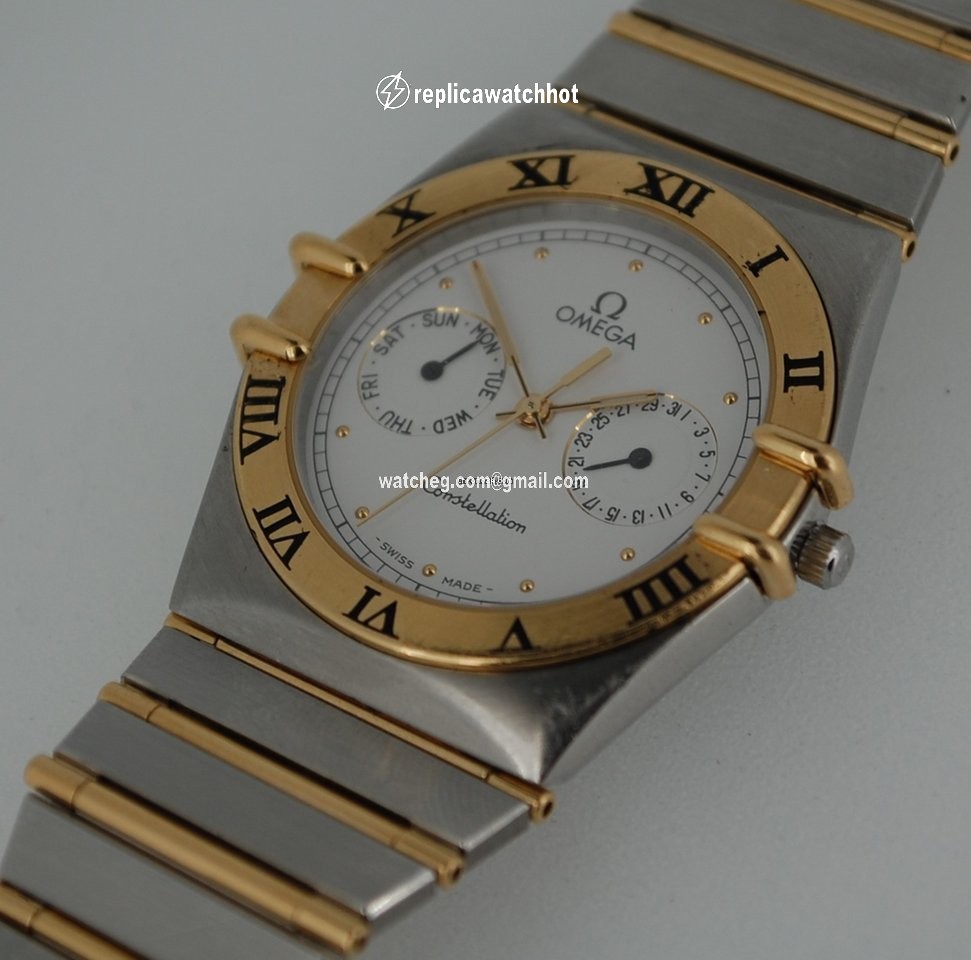 Omega Constellation Day-Date Mens watch Unisex Quartz Gold Steel 396.1069 3