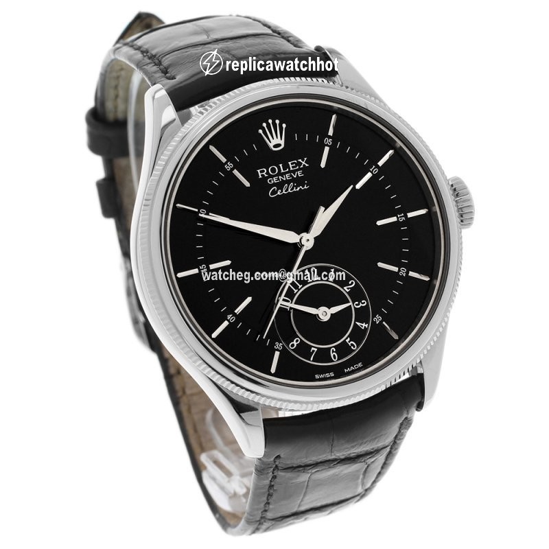 Rolex Cellini Dual Time Mens watch Unisex White gold Automatic 50529 3