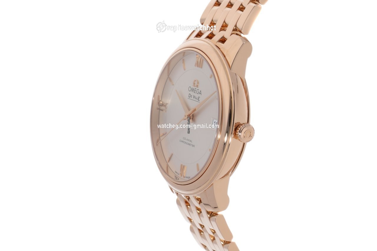 Omega De Ville Prestige Mens watch Unisex Automatic Red gold 424.50.37.20.02.001 3