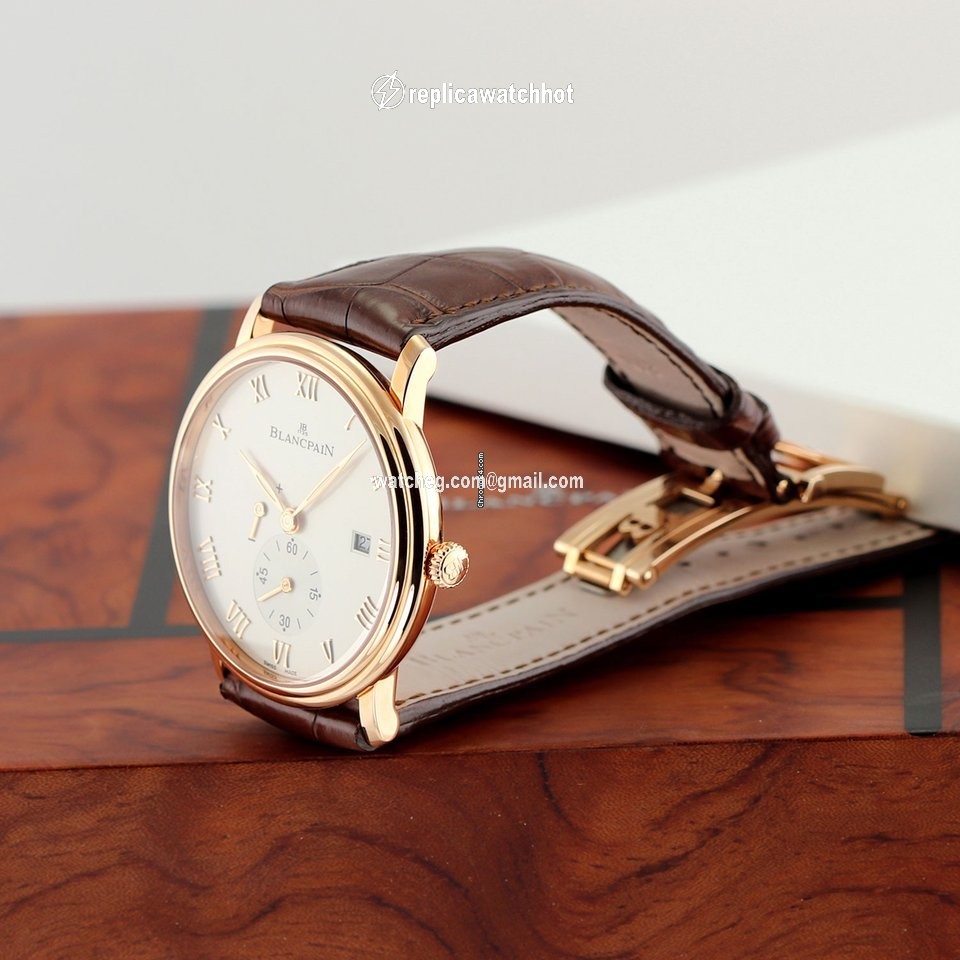 Blancpain Villeret Ultra-Slim Mens watch Unisex Manual winding Rose gold 6606-3642-55b 3