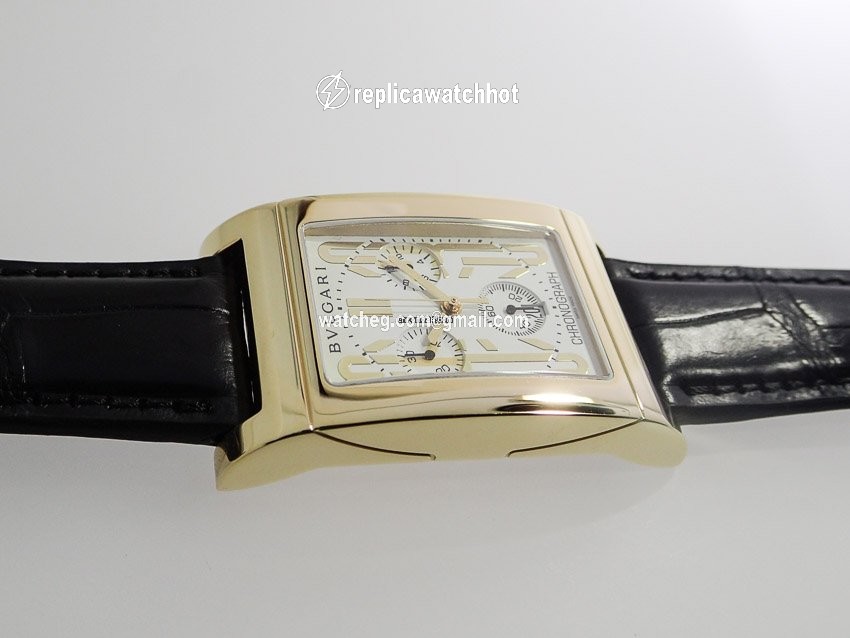 Bulgari Rettangolo Mens watch Unisex Quartz Yellow gold RTC49G 3