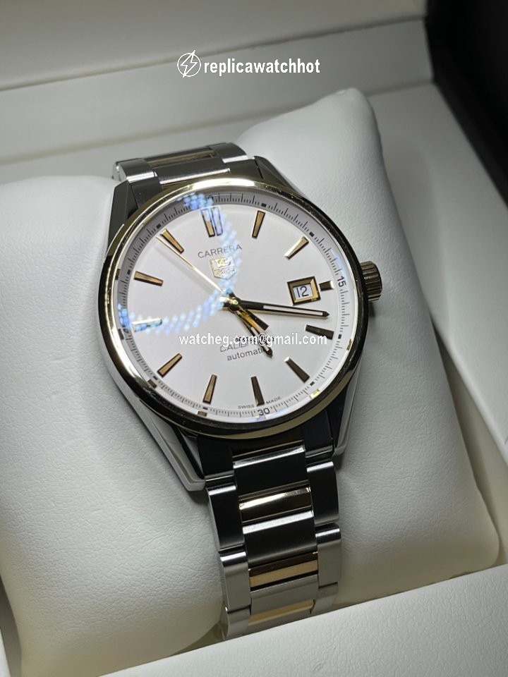 TAG Heuer Carrera Calibre 5 Mens watch Unisex Automatic Gold Steel WAR215B.BD0783 3