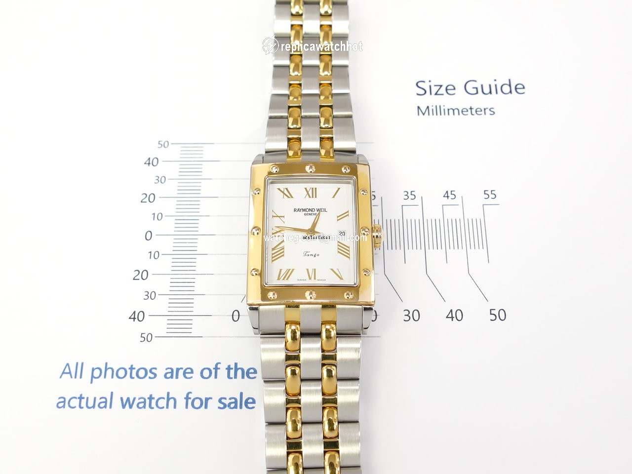 Raymond Weil Tango Mens watch Unisex Quartz Gold Steel 5381-STP-00308 3