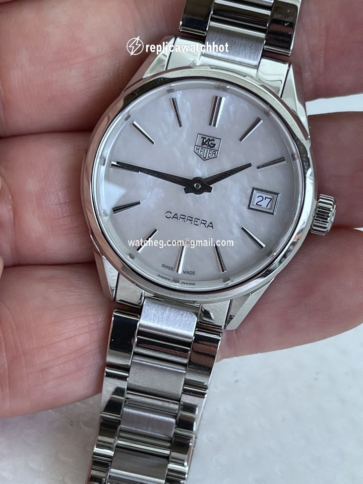 TAG Heuer Carrera Lady Womens watch Quartz Steel TAG Heuer Carrera Quartz White Mother of Pearl Dial Steel Womens Watch WAR1311.BA0778 3