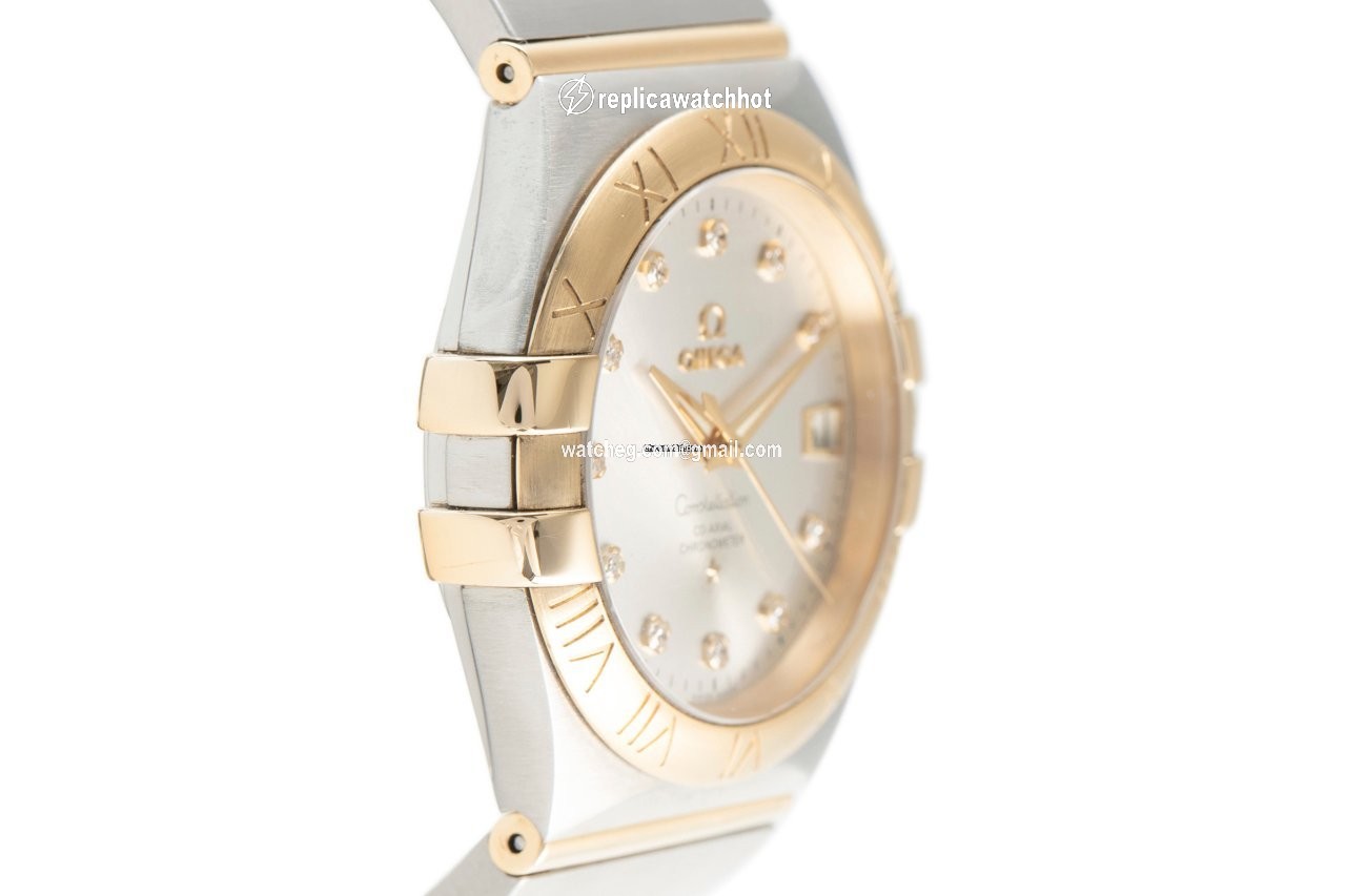 Omega Constellation Ladies Mens watch Unisex Automatic Gold Steel 123.20.35.20.52.002 3