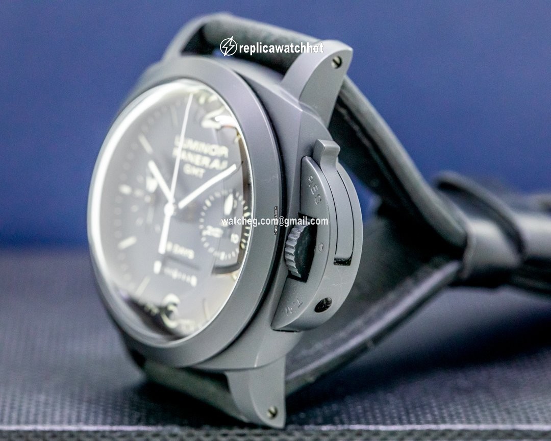 Panerai Luminor 1950 8 Days Chrono Monopulsante GMT Mens watch Unisex Manual winding Ceramic PAM00317 3
