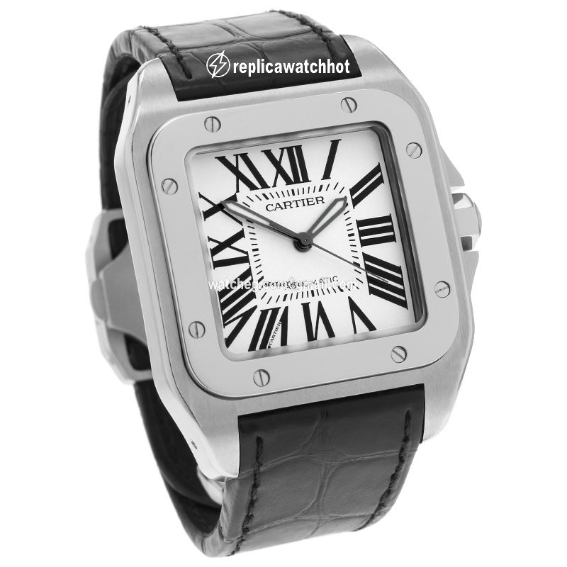 Cartier Santos 100 Mens watch Unisex Automatic Steel W20073X8 3