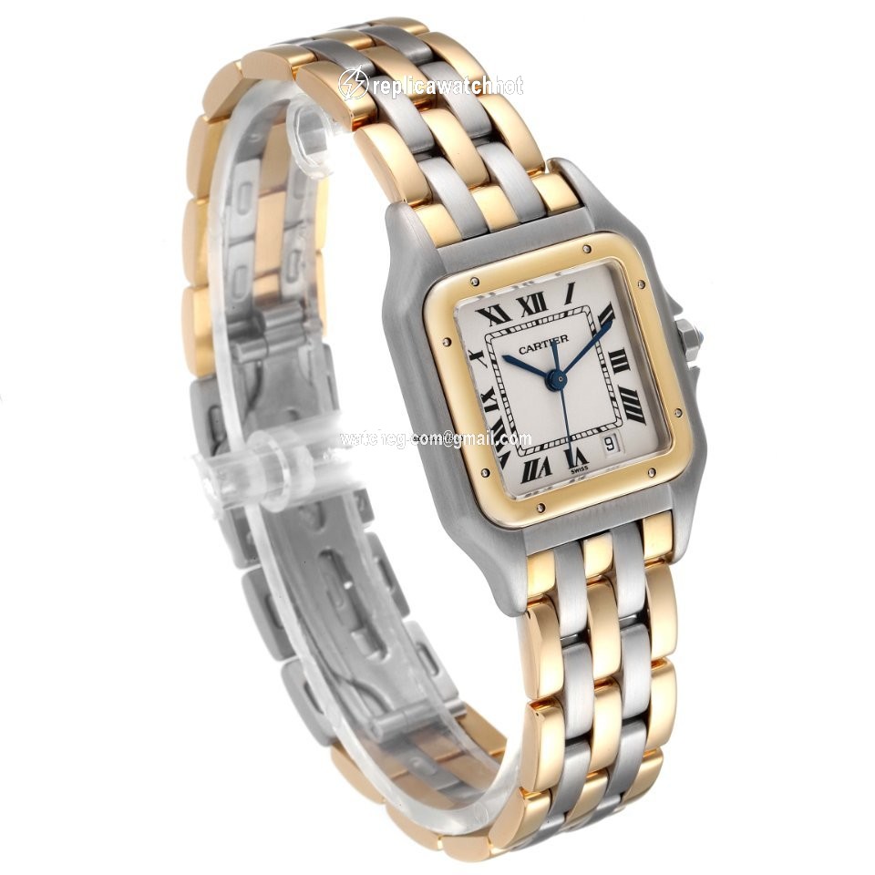 Cartier Panthere Mens watch Unisex Quartz Gold Steel W25028B8 3