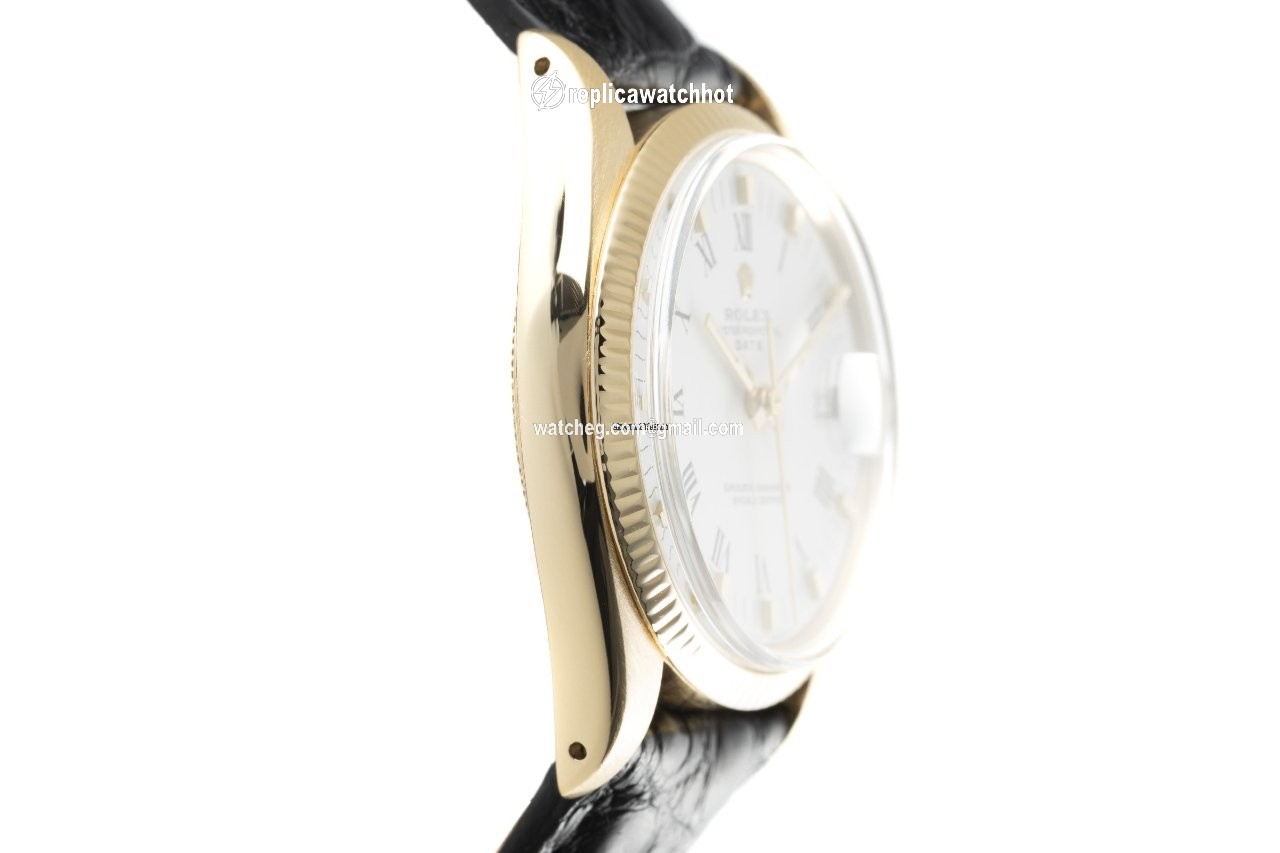 Rolex Oyster Perpetual Date Mens watch Unisex Yellow gold Automatic 1503 3