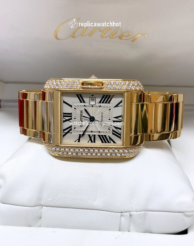Cartier Tank Anglaise Womens watch Automatic Yellow gold wt100006 3