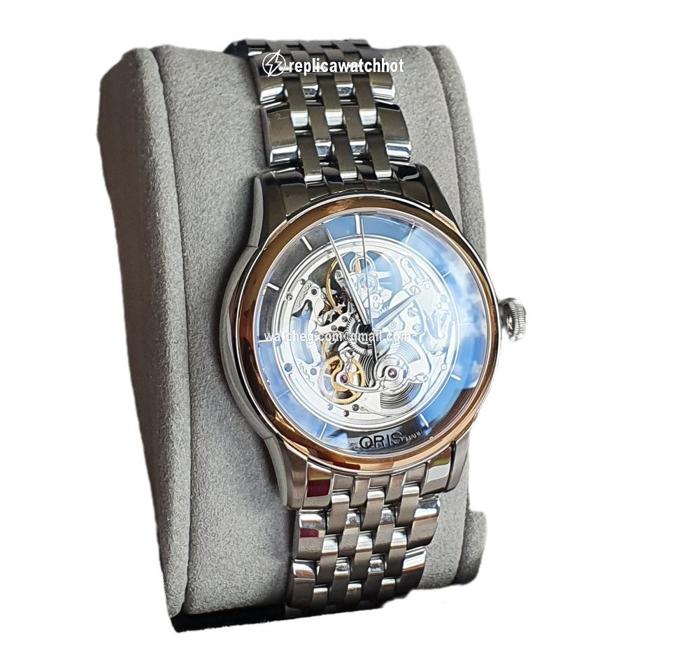 Oris Artelier Translucent Skeleton Mens watch Unisex Automatic Steel 01 734 7684 6351-07 8 21 77 3