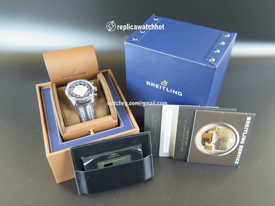 Breitling Transocean Chronograph Unitime Mens watch Unisex Automatic Steel AB0510U4 3