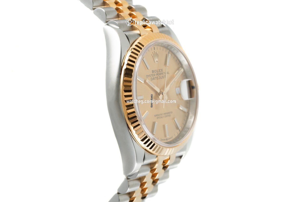 Rolex Datejust 36 Mens watch Unisex Gold Steel Automatic 126233 3
