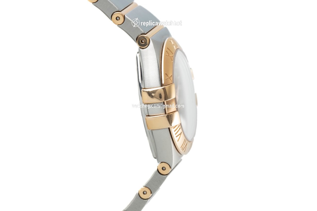Omega Constellation Quartz Womens watch Quartz Gold Steel 123.20.27.60.02.001 3