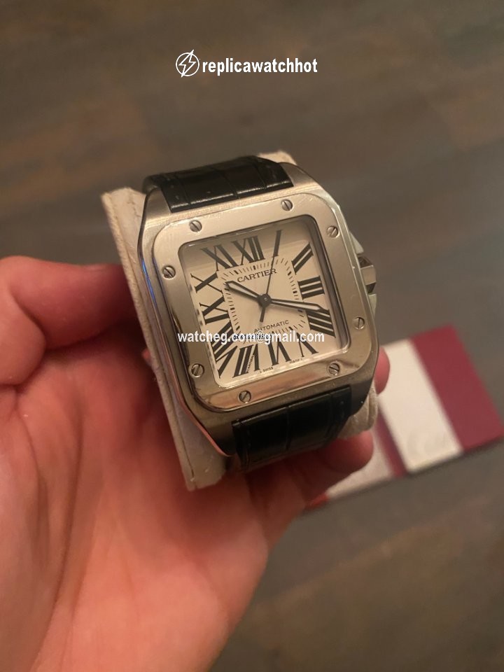Cartier Santos 100 Mens watch Unisex Automatic Steel W20076X8 3