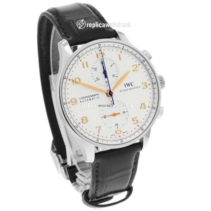 IWC Portuguese Chronograph Mens watch Unisex Steel IW3714-45 3