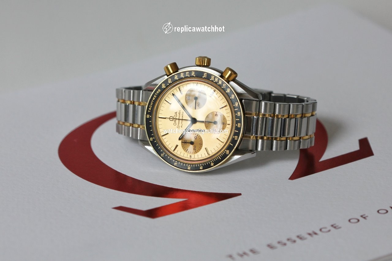 Omega Speedmaster Mens watch Unisex Automatic Gold Steel 3310.10 3