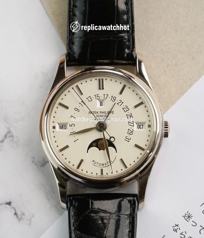 Patek Philippe Perpetual Calendar Mens watch Unisex Automatic White gold 5050G 3