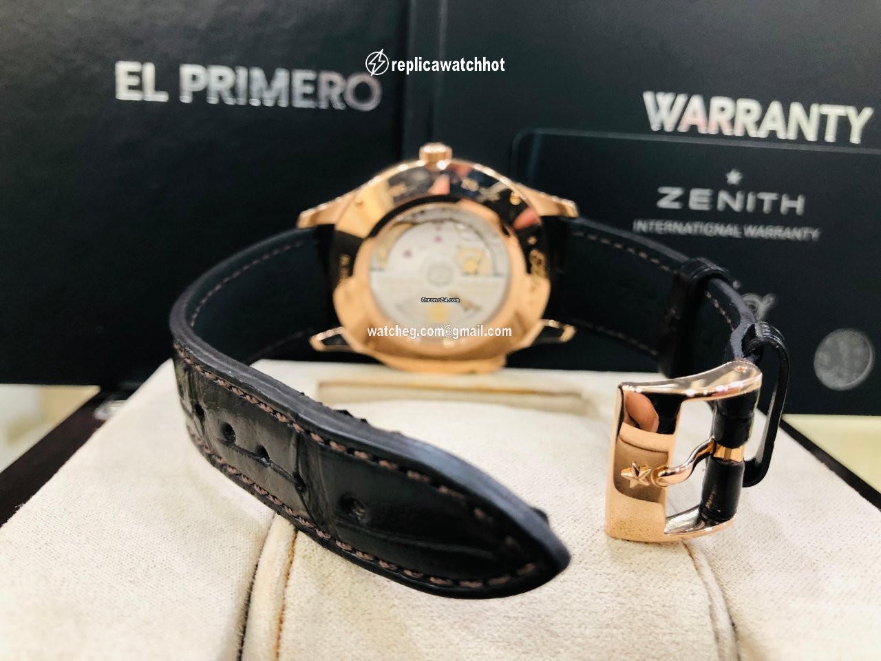 Zenith Elite Dual Time Mens watch Unisex Automatic Rose gold 18.2130.682 02.C498 3