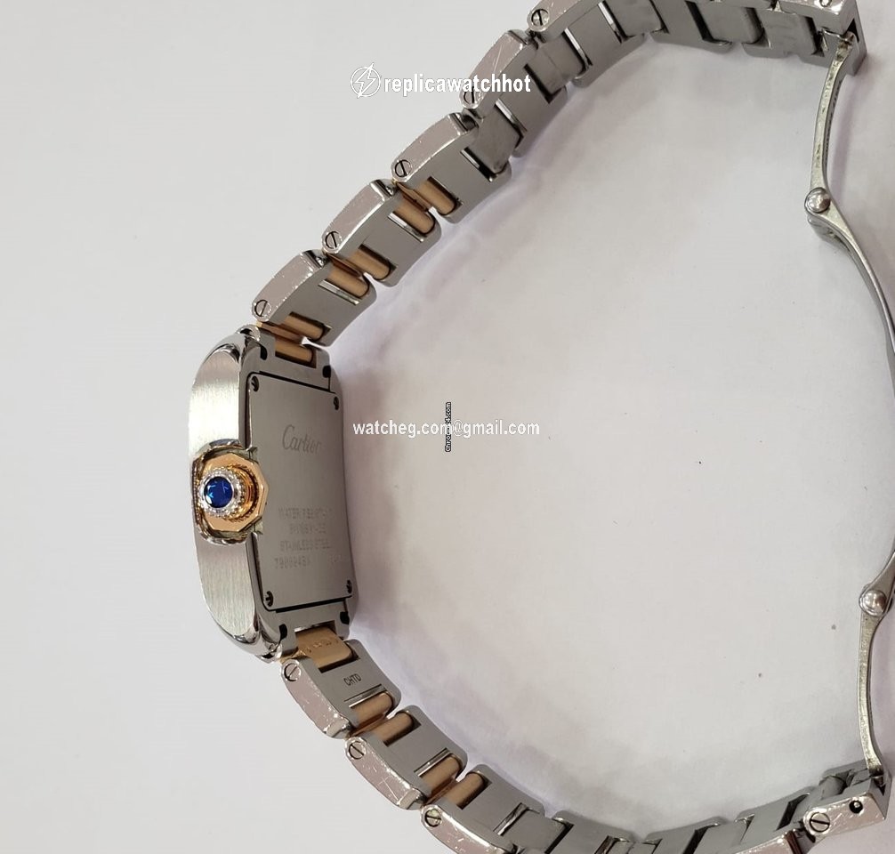 Cartier Tank Anglaise Womens watch Quartz Gold Steel 3485 3