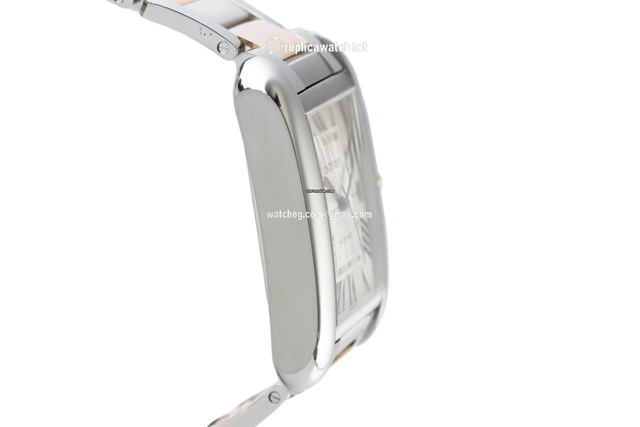 Cartier Tank Anglaise Mens watch Unisex Automatic Gold Steel 3507 3