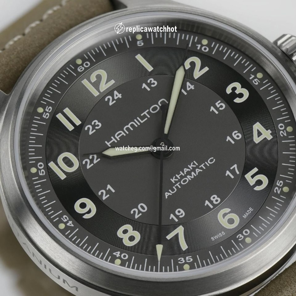 Hamilton Khaki Field Titanium Mens watch Unisex Automatic Titanium H70545550 3