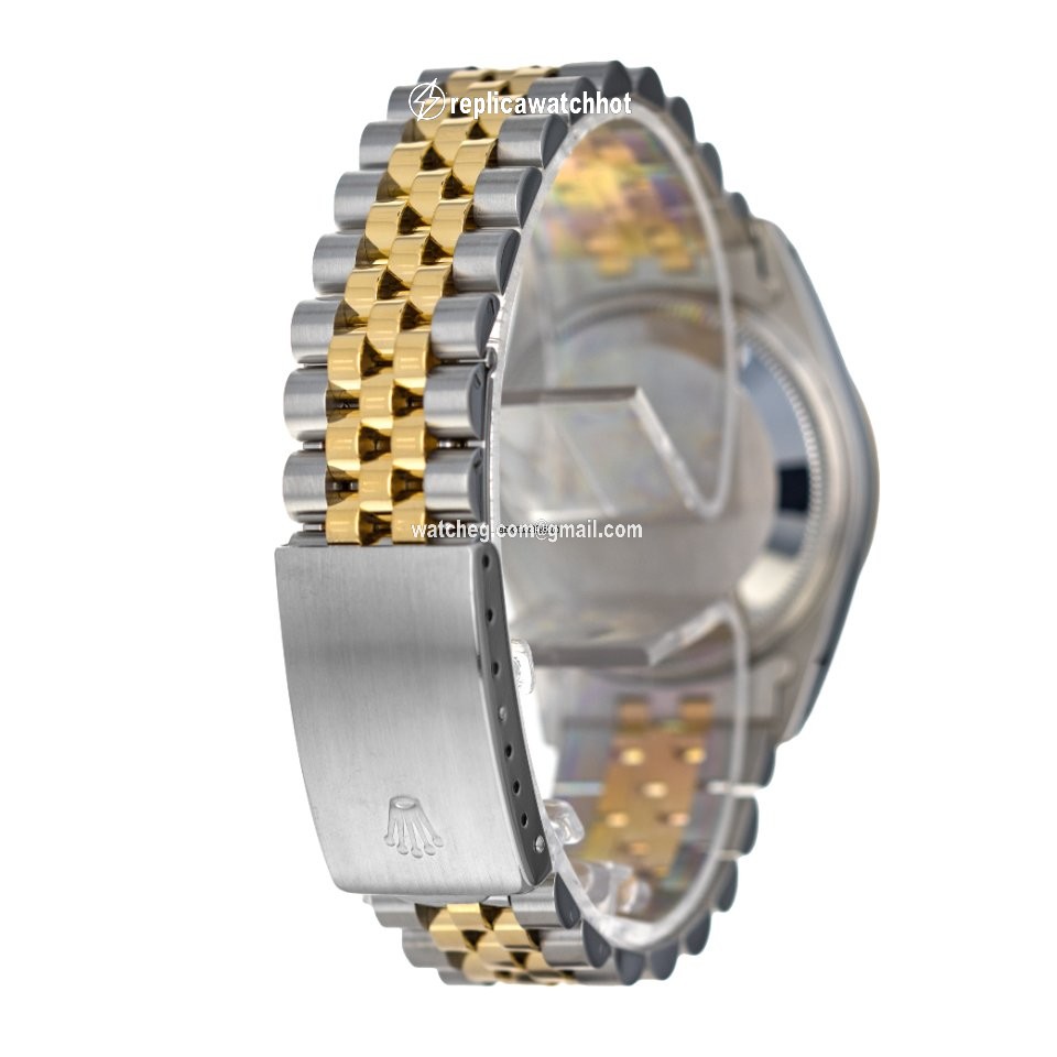 Rolex Oyster Perpetual Date Mens watch Unisex Gold Steel Automatic 15233 3