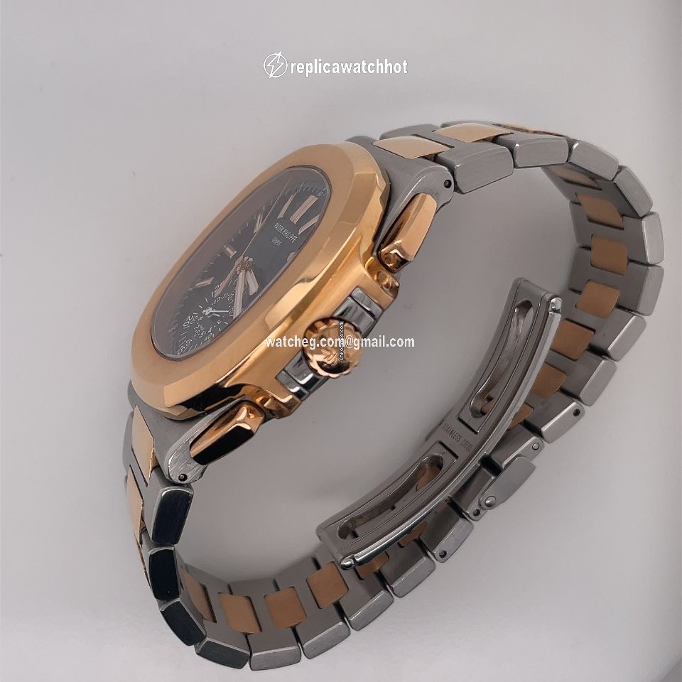 Patek Philippe Nautilus Mens watch Unisex Automatic Gold Steel 5980 1AR-001 3